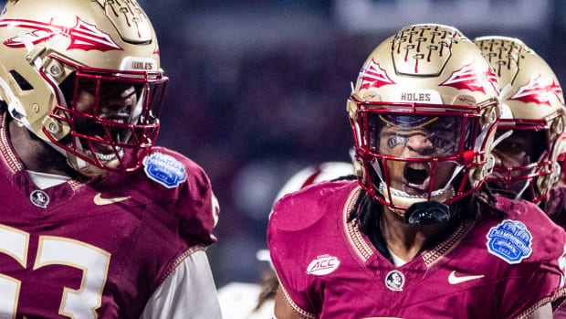 Florida State celebrates score in ACC title game against Louisville